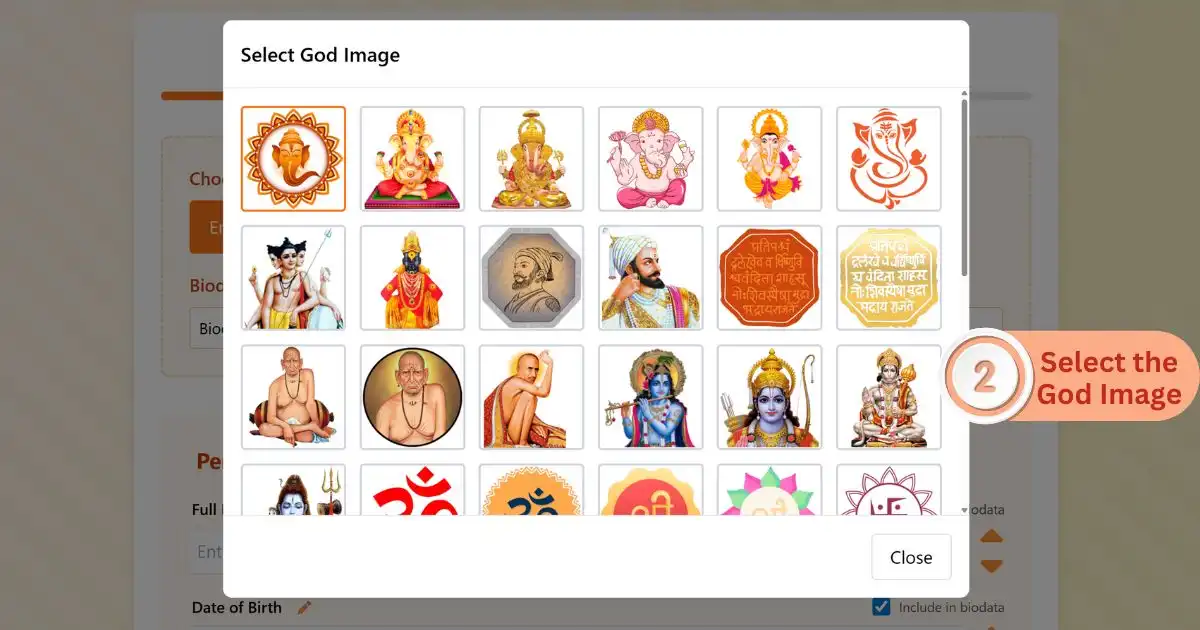 Step 4 - Select god image